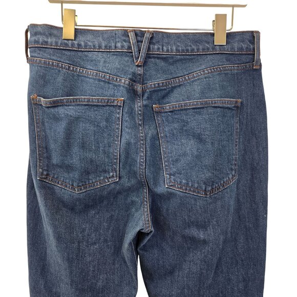 Veronica Beard Alenah Slim Straight High Rise Crop Jeans in Rodeo Wash Size 31 - Picture 7 of 9